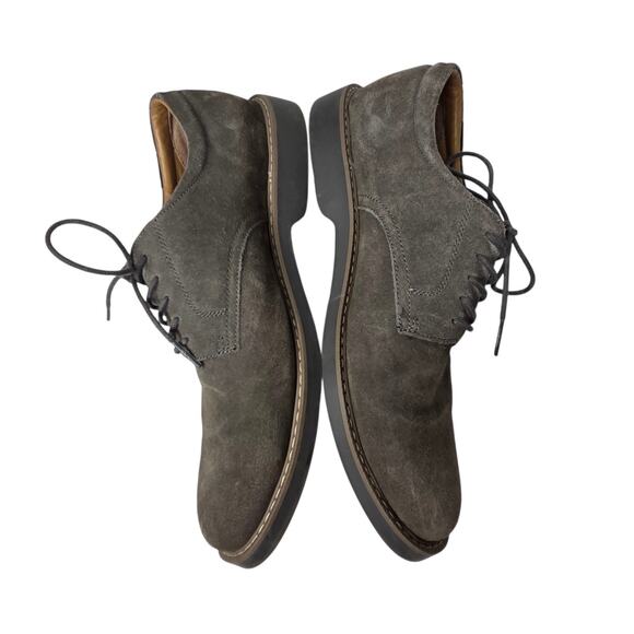 G.H. Bass & Co Mens Pasadena Grey Leather Suede Shoes SZ 8W No Insoles Office - Picture 4 of 13